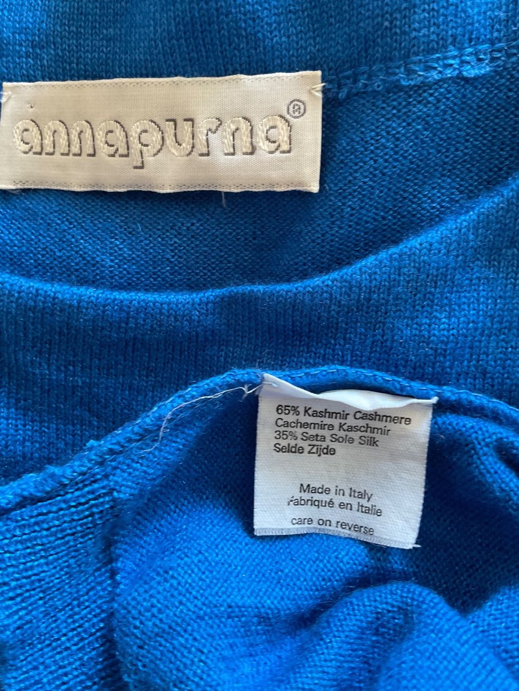 Maglioni & Felpe: ANNAPURNA 65% Kaschmir 35% Seide Pullover Gr L Royalblau – Usato da Urdorf venduto da alda02 6