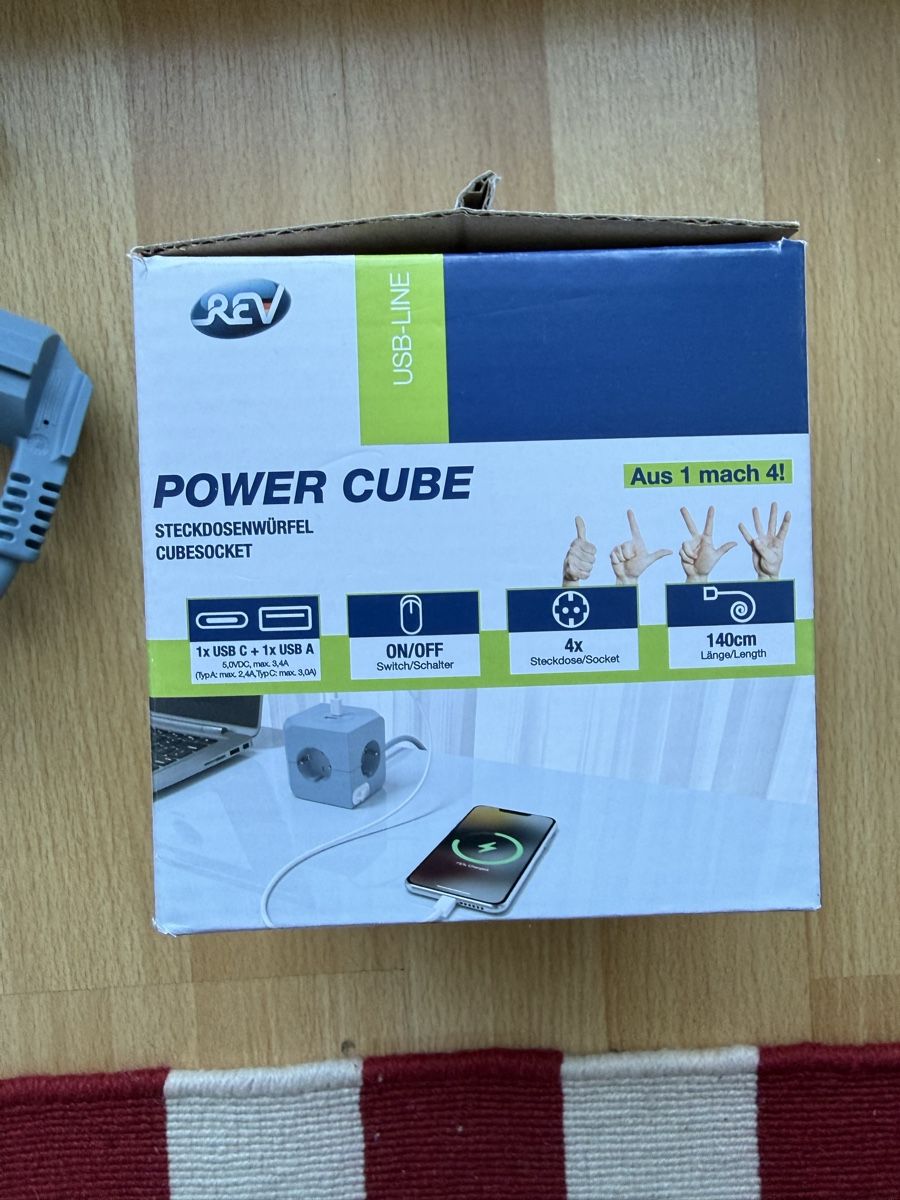 Stecker: REV Power Cube Socket 4x Outlets USB A C 140cm New – Neu und originalverpackt aus Buchs SG von ayt_87vv 3