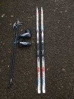 Salomon Skate Langlaufski 200cm Gr 42 43 27cm Carbon Stöcke