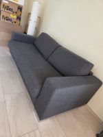 Schlafsofa dunkelgrau mit Bettfunktion und Matratze