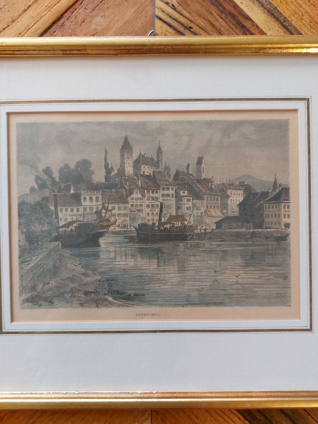 Stiche: Holzstich Rapperswil um 1880 – Gebraucht aus Schüpfheim von Humbeli_ 1