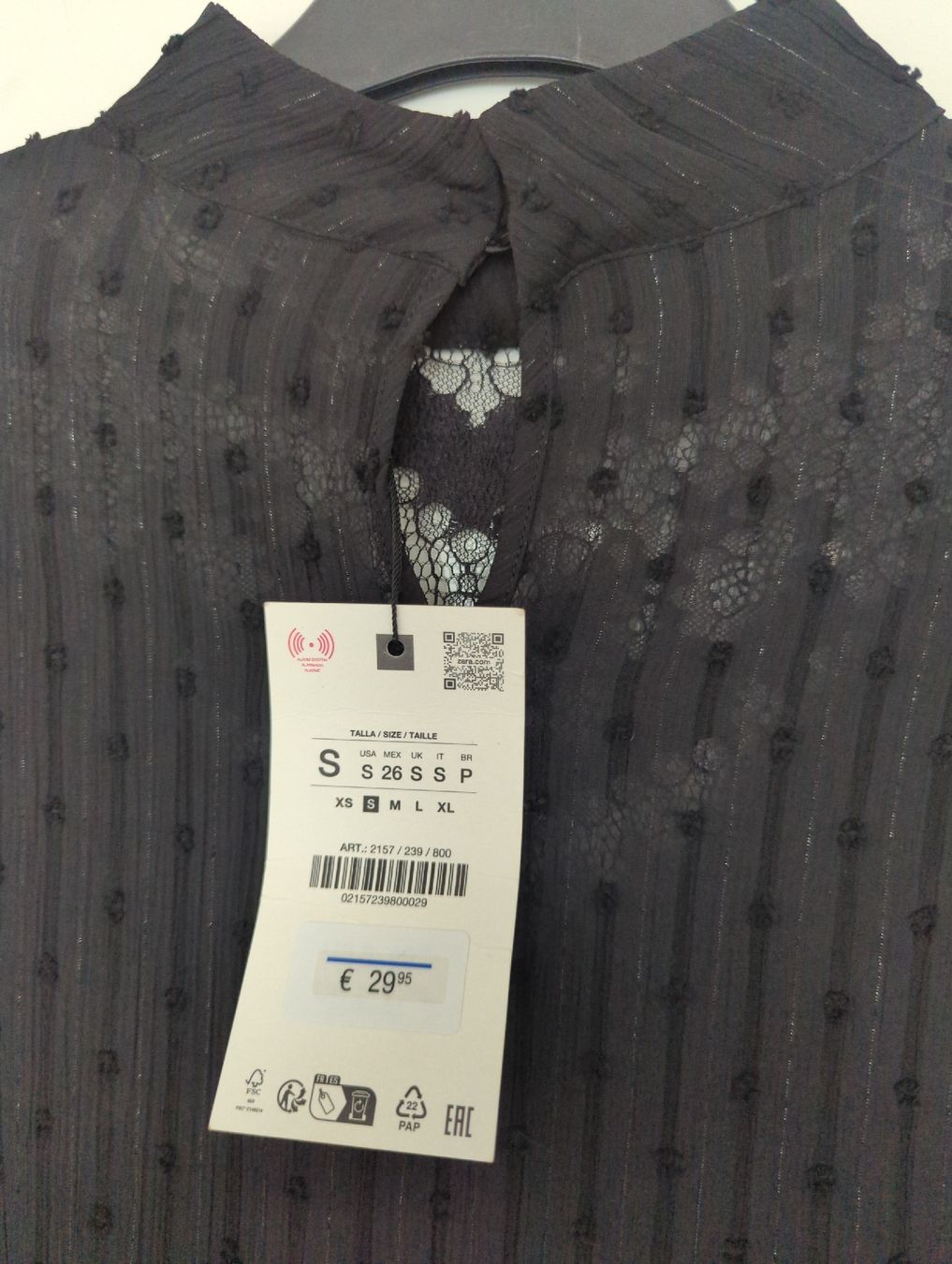 Zara Camicette: Neue Bluse Zara Gr.S – Nuovo e nell'imballaggio originale da St. Gallen venduto da Mosaika 3