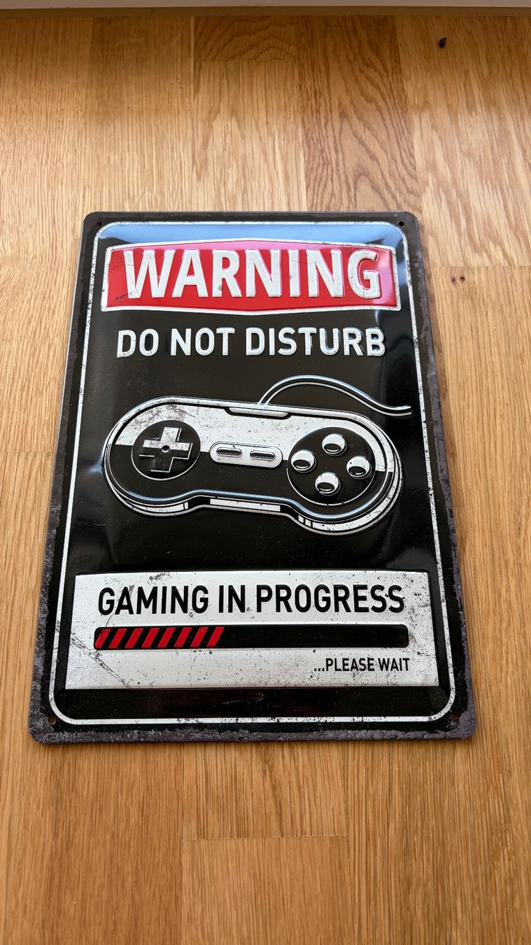 Insegne: Warning Blechschild Gaming – Usato da Höri venduto da cedric_98