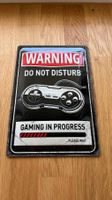 Warning Blechschild Gaming