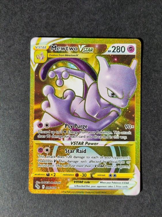 Ab 1 Pokemon Mewtwo Vstar Pgo086 Goldkarte Secret Rare Kaufen Auf Ricardo 