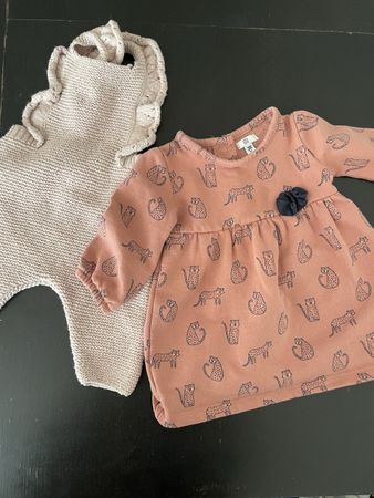Kleidchen und Latzhose gr 62-68