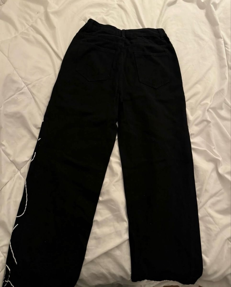 Shein Jeans: Jeans noir à motifs – Nuovo (secondo la descrizione) da Attalens venduto da bazar_de_giada 2