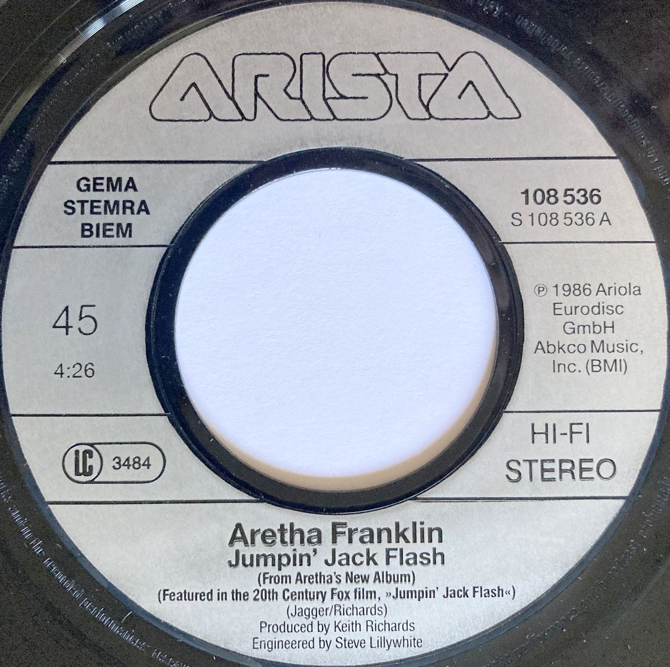 Dischi in vinile: ROLLING STONES / KEITH RICHARDS / ARETHA FRANKLIN - JUMPIN' – Usato da Bottens venduto da hotter-than-hell 2