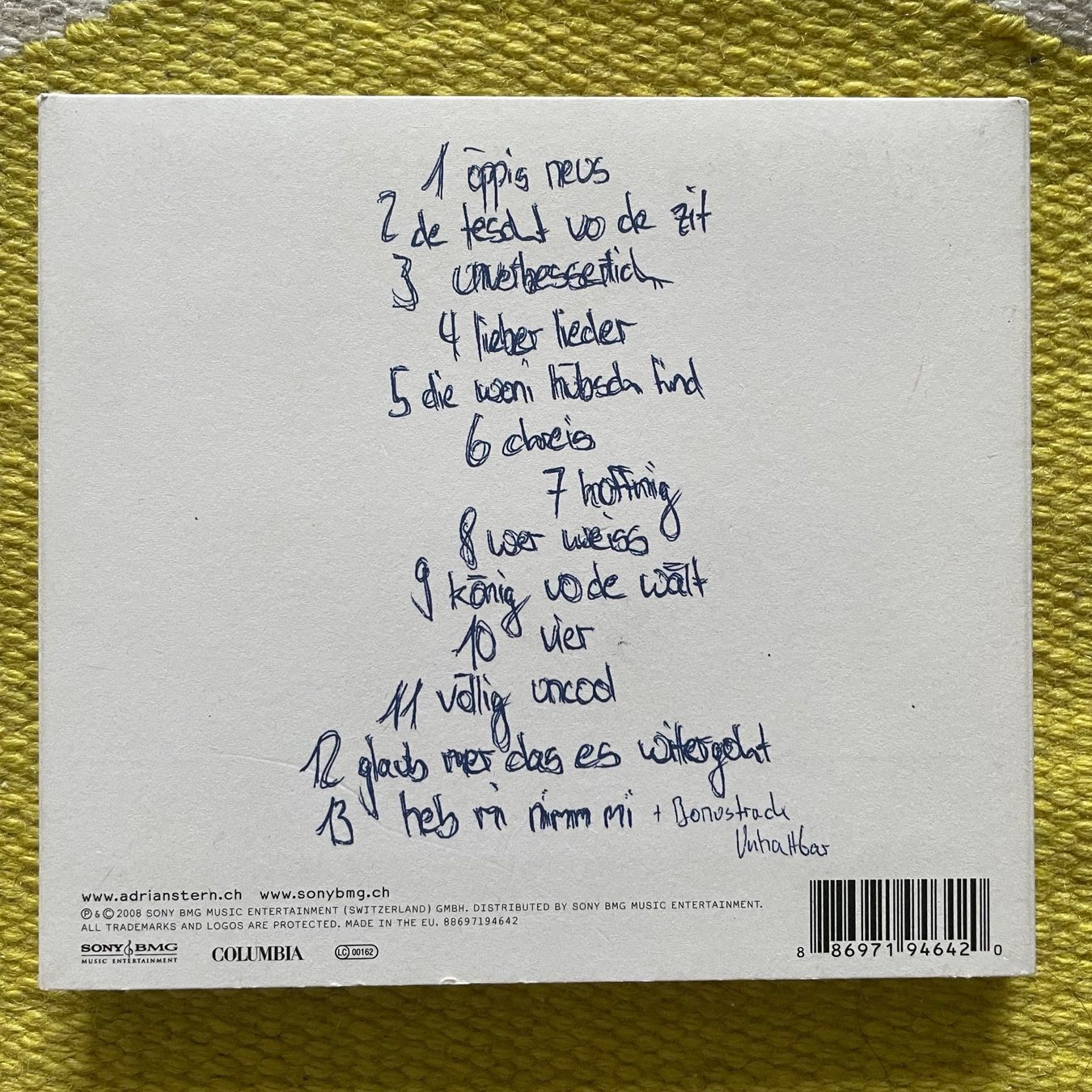 CD: ADRIAN STERN-LIEBER LIEDER (DIGIPACK) – Usato da Rorschacherberg venduto da CD-Roli 1