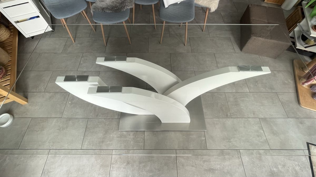 Tische: Esstisch aus Glas 1m x 2m gross – Neu (gemäss Beschreibung) aus Effretikon von sandrgia