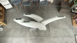 Esstisch aus Glas 1m x 2m gross