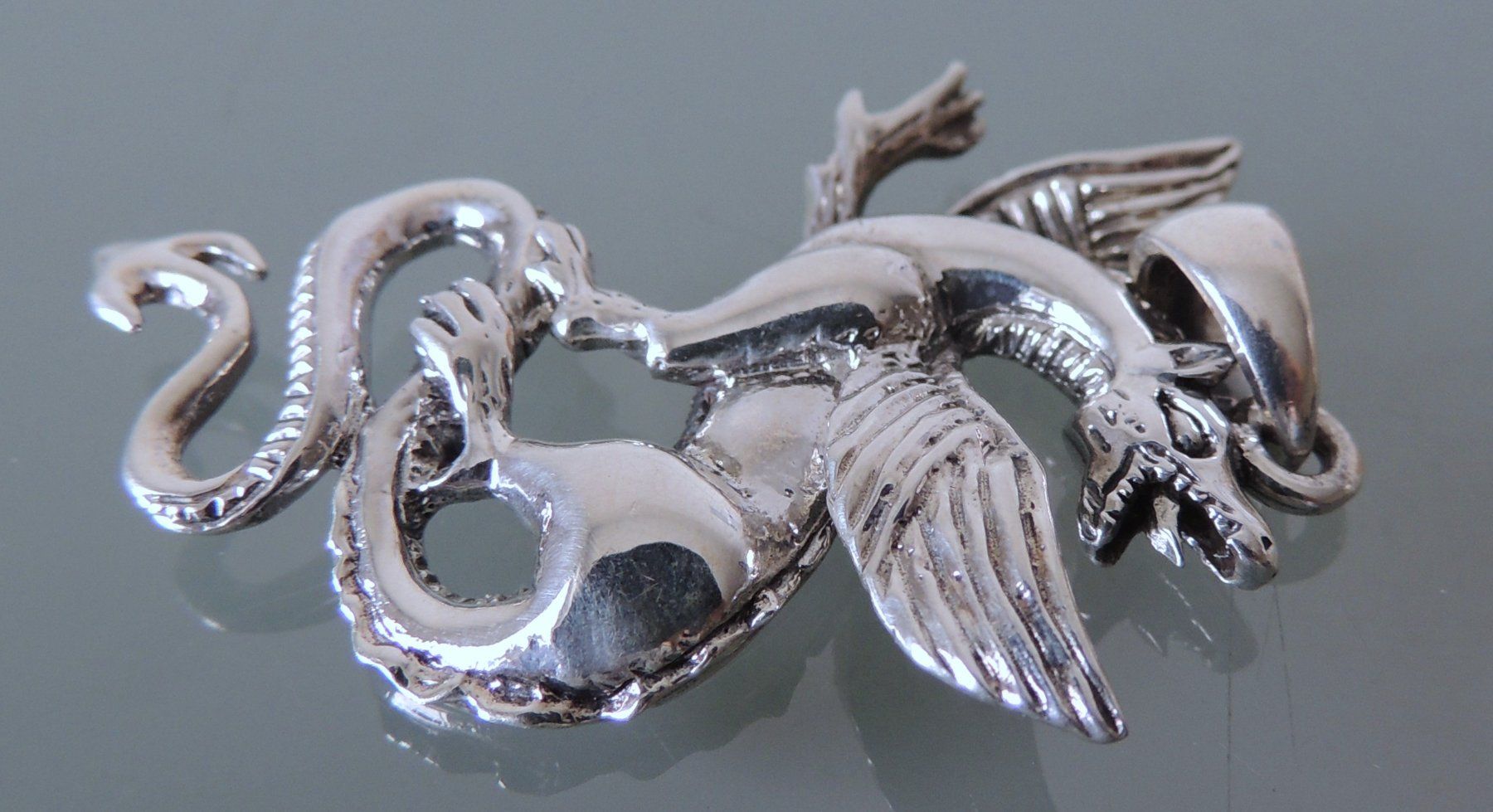 Ciondoli: Silber 925 Anhänger 45 mm Drache – Nuovo (secondo la descrizione) da Waldenburg venduto da schaller707 2