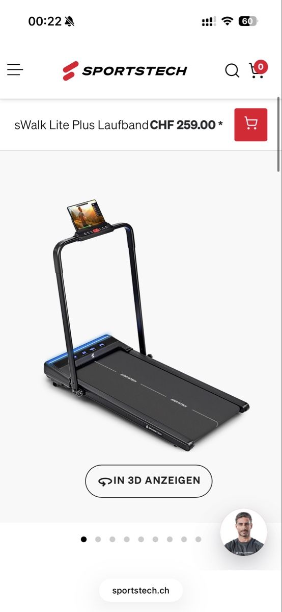 Hometrainer: sWalk Lite Plus Laufband / Walking Pad – Usato da Zürich venduto da kat_ww7d 5