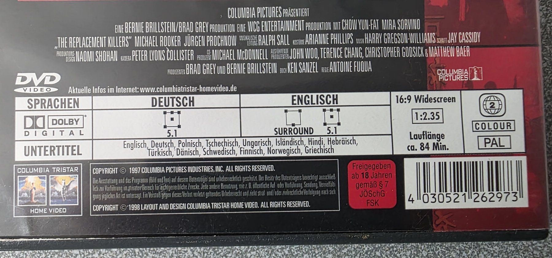 Alle DVDs: DVD The Replacement Killers – Gebraucht aus Oetwil am See von fineli2 1