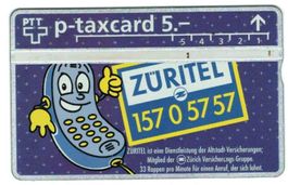 Taxcard 409L_29210 Züritel blau