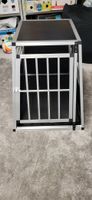 Hundetransportbox Aluminium Schwarz 95x60x70cm guter Zustand