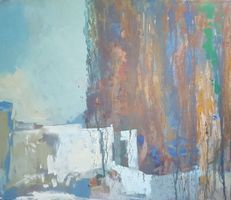 E. PIZZOTTI(1905-1984) paysage abstrait