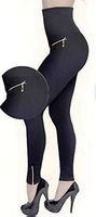 Pants/ Leggings mit goldenen Reissverschluss-Details