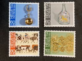 Schweiz 1993 Satz Pro Patria Volkskunst postfrisch