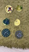 6 Glas-Briefbeschwerer / Paperweights