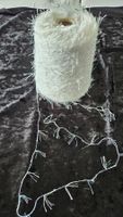 Fransengarn Garn Glanzgarn Wolle 800 Gr. Lurex Weiss