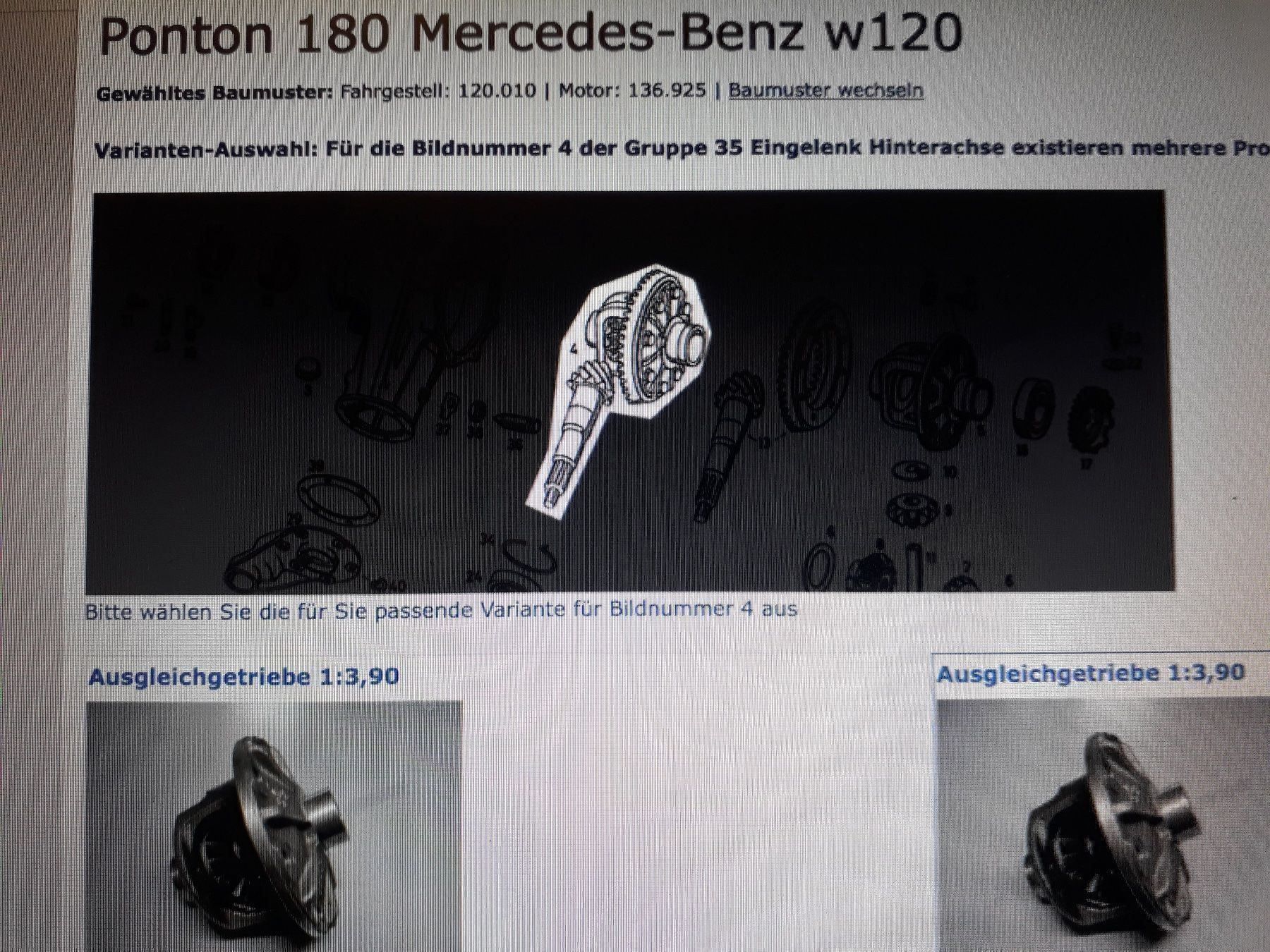 Mercedes-Benz Tutti pezzi di ricambio auto: MERCEDES Oldtimer differenziale – Usato da Minusio venduto da epp_cty9 1