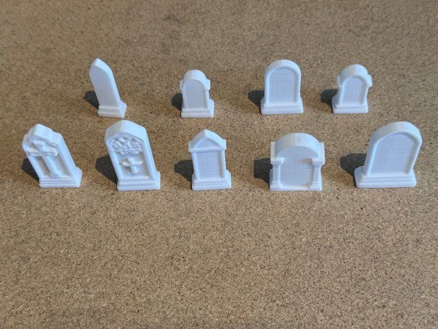 Figuren: Warmaster - 9 Grabsteine - Kunststoff – Gebraucht aus Biberstein von Lou13lou 2