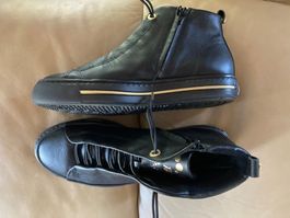 PAUL GREEN Sneakers schwarz mit Golddetailles Gr. 6 / 39 Neu