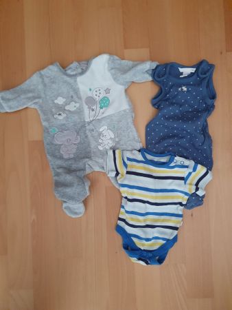 Baby Body, Strampler, Pyjama blau Gr. 50/56