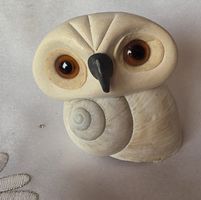 Eule Figur einem schneckenhüsli Handgemacht einzigartig