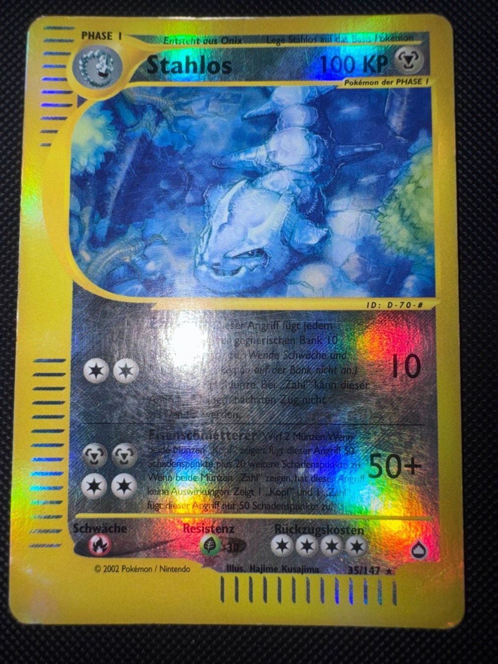 Pokémon Carte collezionabili: Pokemon Stahlos Reverse Holo 35/147 - Aquapolis - DE – Usato da Erstfeld venduto da PokeSandero 1