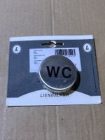 Neues WC-Schild aus Inox - Durchmesser 50mm