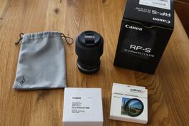 Objectif Canon RF-S 55-210mm F5-7.1 IS STM, avec accessoires