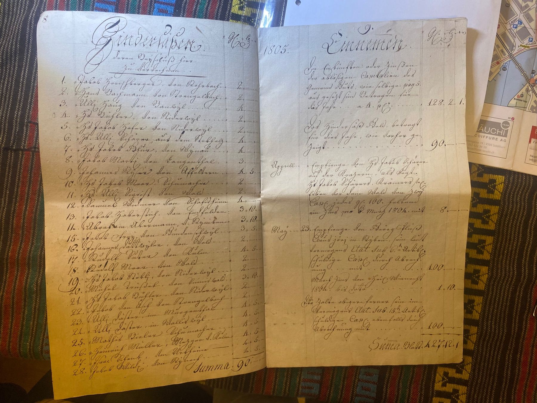 Documenti: 1805 Gemeinde-Rechnung Ryken – Usato da Langendorf venduto da Antik-Samariter 4
