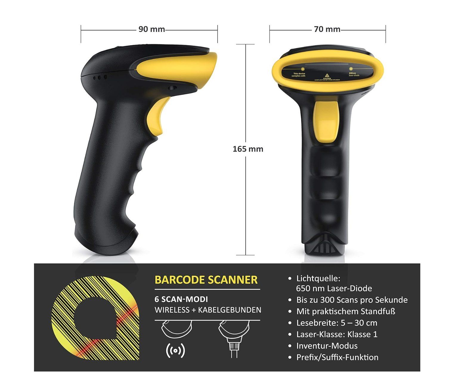 Scanner: Wireless USB Barcode Scanner von APLIC - Model 304674 – Nuovo (secondo la descrizione) da Embrach venduto da Rondamaro 1
