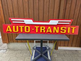 Auto-Transit Leuchtreklame, Saurer LKW Transport Spedition