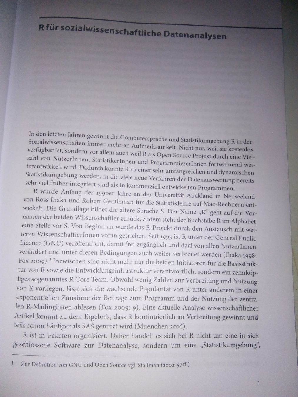 Libri: Sozialwissenschaftliche Datenanalyse mit R - Eine Einführung – Usato da St. Gallen venduto da elk2021 8