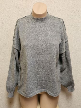 Damen Pullover Grau Gr. M Weich & Bequem