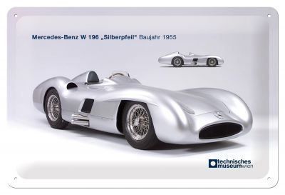 Mercedes-Benz Insegne: Blechschild 3D-MERCEDES-BENZ W196-SILBER – Nuovo e nell'imballaggio originale da Rupperswil venduto da big-one-sale