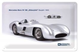 Blechschild 3D-MERCEDES-BENZ W196-SILBER