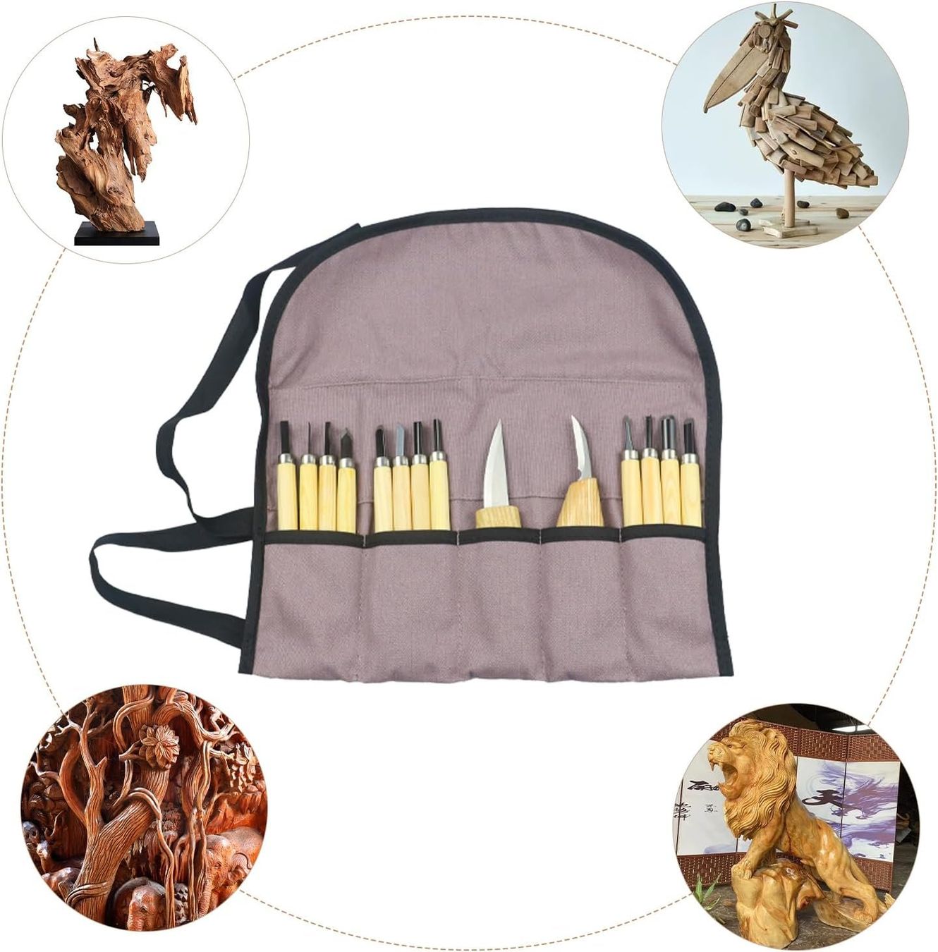 Tutti gli attrezzi: Schnitzmesser Holzschnitzmesser Set Profi Anfänger Geschenk – Nuovo e nell'imballaggio originale da Hundwil venduto da Equiply 5