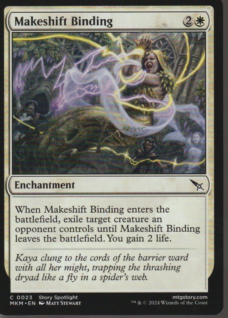 Magic The Gathering Carte collezionabili: TCG Magic The Gathering MTG UK MKM 023 Makeshift Binding – Usato da Vezia venduto da Aquarius_Age