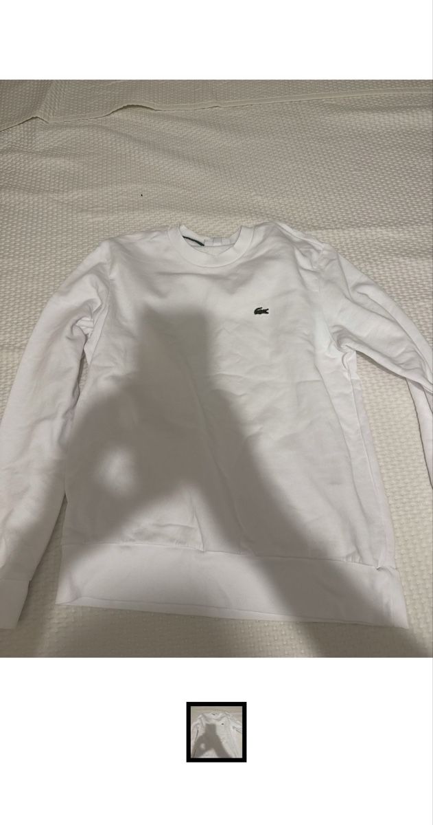 Maglioni & Felpe: Herren Pullover Lacoste weiss Rundhalsausschnitt – Usato da Dietikon venduto da Ismail2060