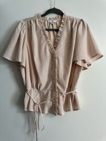 Kurzarmige Bluse in Rosa von La Redoute