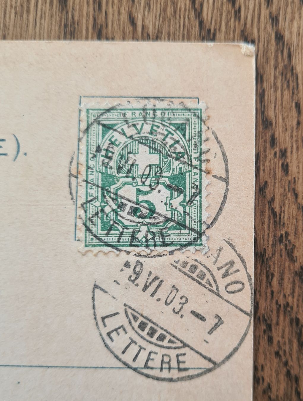 Cartoline postali: Lugano mit Monte Salvatore 1903 – Usato da Ebikon venduto da Donar50 1