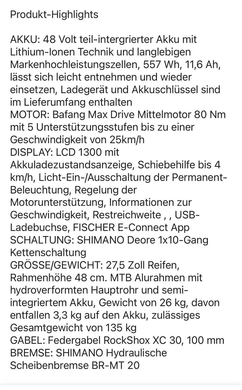 Fischer Velos: E-Bike MTB27,5 Fully Fischer – Gebraucht aus Uffikon von Pool71 4