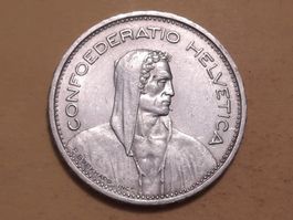 Schweiz 5 Franken 1952 B Silber