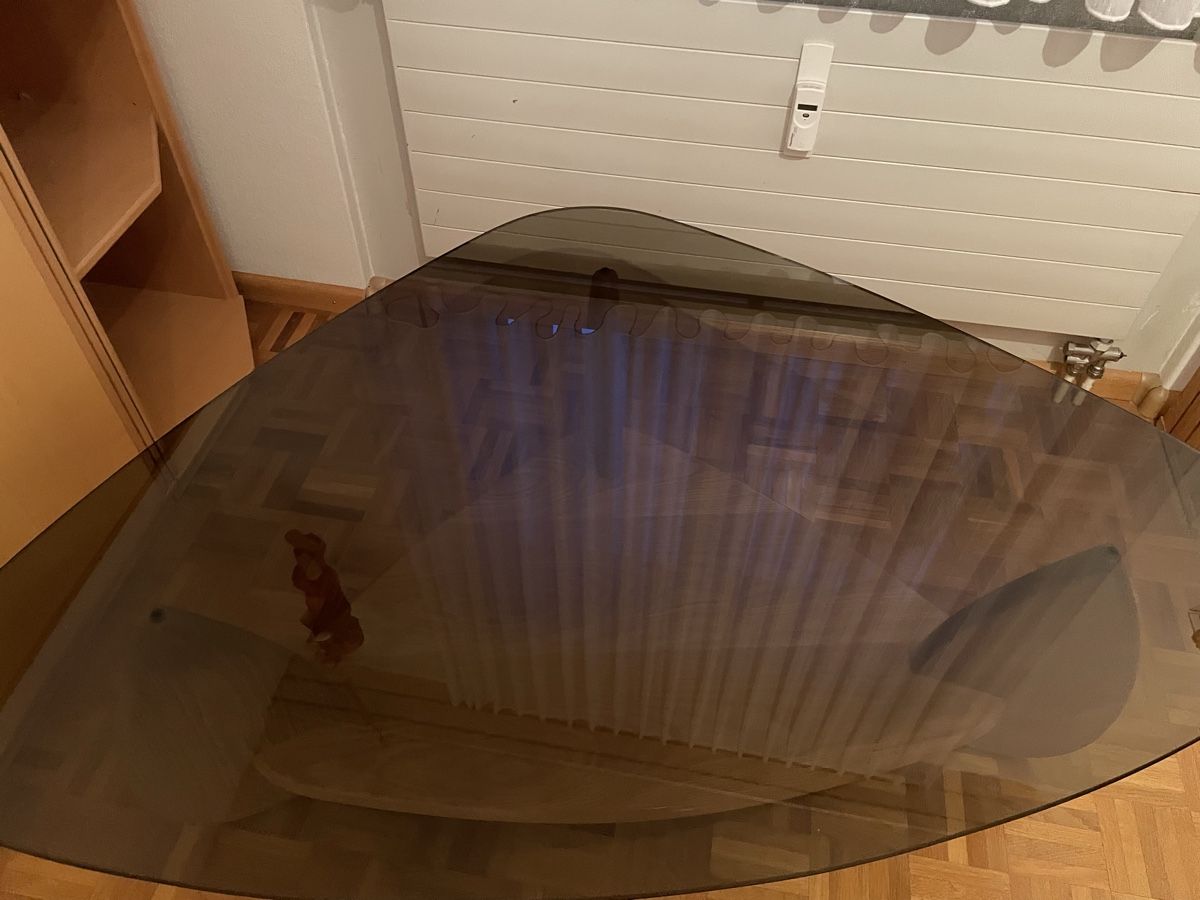 Tavoli: Moderner Glas-Couchtisch mit Ablage – Usato da Oberwil BL venduto da Petermib 1