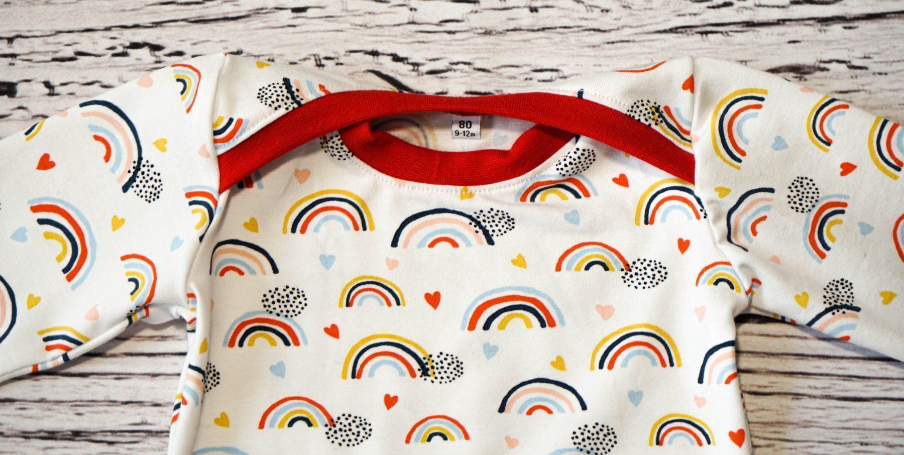 Biancheria intima: Langarm Body mit Regenbogen 74/80 - NEU – Nuovo e nell'imballaggio originale da Zürich venduto da sambaum 2