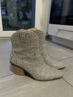 Glitzer Cowboystiefel von Betsey Johnson, Grösse 37